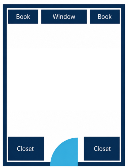 Floor plan of Androscoggin and Hart Halls