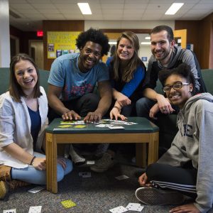 University of Maine residence life students in residence hall dormitory