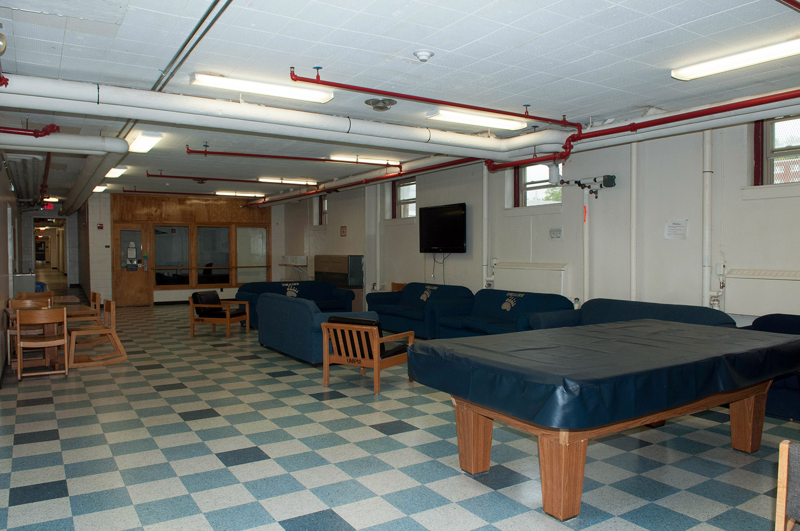 Gannett Hall basement rec room 1
