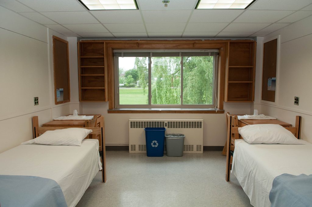 Aroostook Hall double room facing window