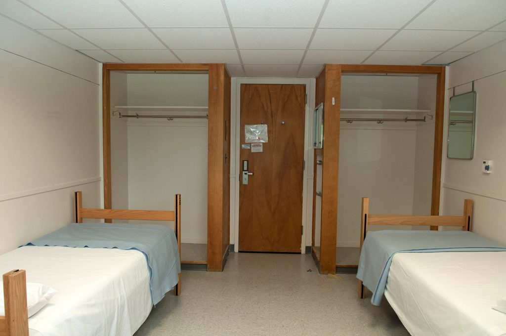 Aroostook Hall double room facing door