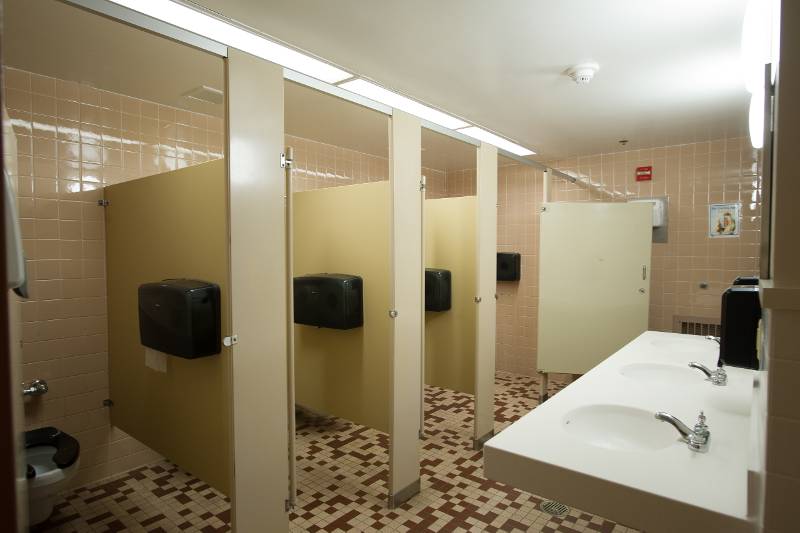 Hancock Hall bathroom stalls