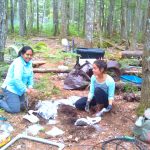 Researchers at Howland Forest take soil samples