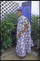 man wearing kente