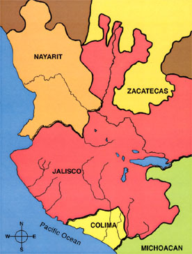 map of West Mexico