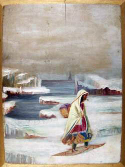 Ojibwe Woman painting