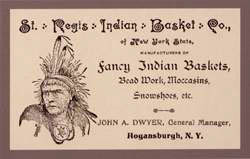 St. Regis Indian Basket Co. Ad