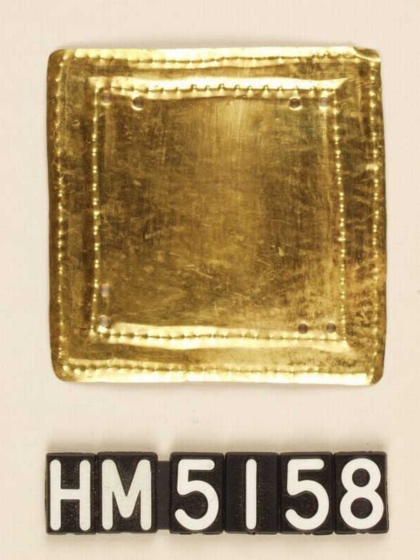 Cocle gold plaque. Conte Style.