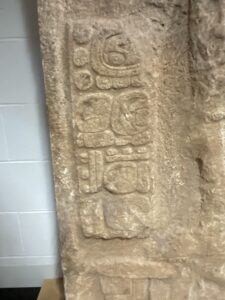Image of glyphs on Maya stele