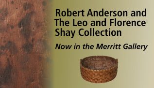 Advertisement image for the Robert Anderson and Leo and Florence Shay Collection exhibit.