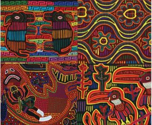 Image showing four colorful molas.