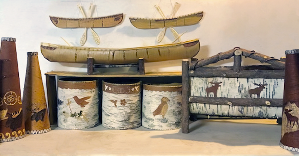 Butch Phillips Birch Bark-Moose Calls, Canoes and other items
