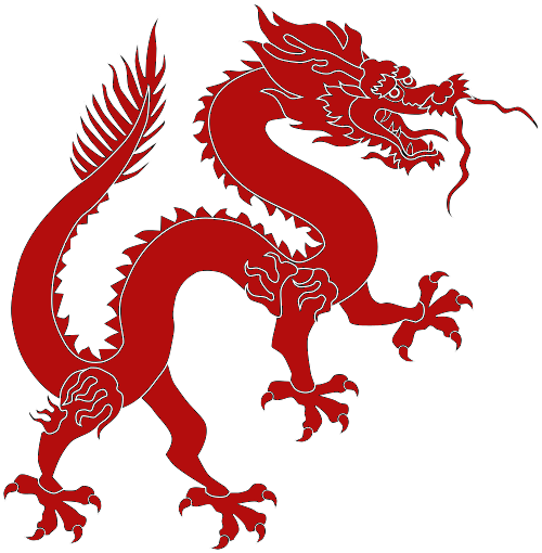 Image of a red chinese dragon.