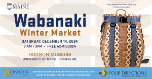 Promotional graphic for 2024 Wabanaki Winter Market