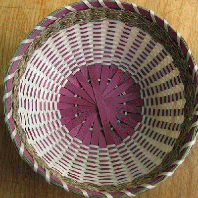 Image of intricate basket taken from above.