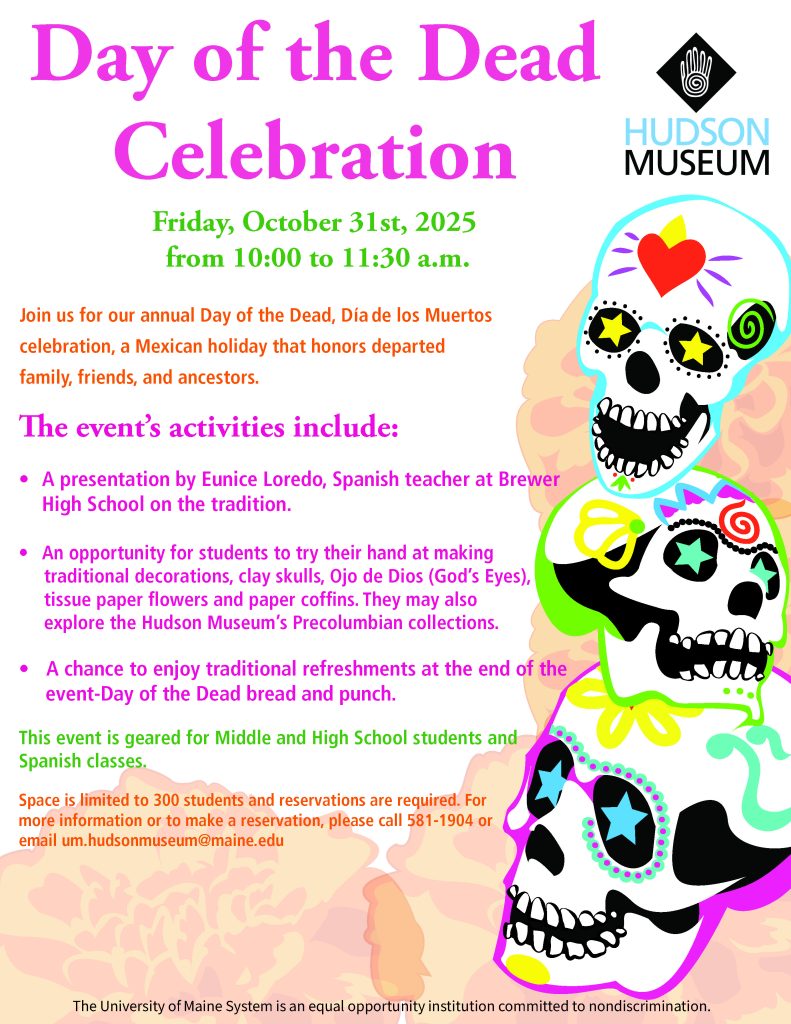 A flyer advertising a Day of the Dead celebration. More information can be found on the page to which this image links.