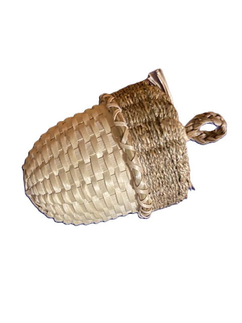 A basket shaped like an acorn.