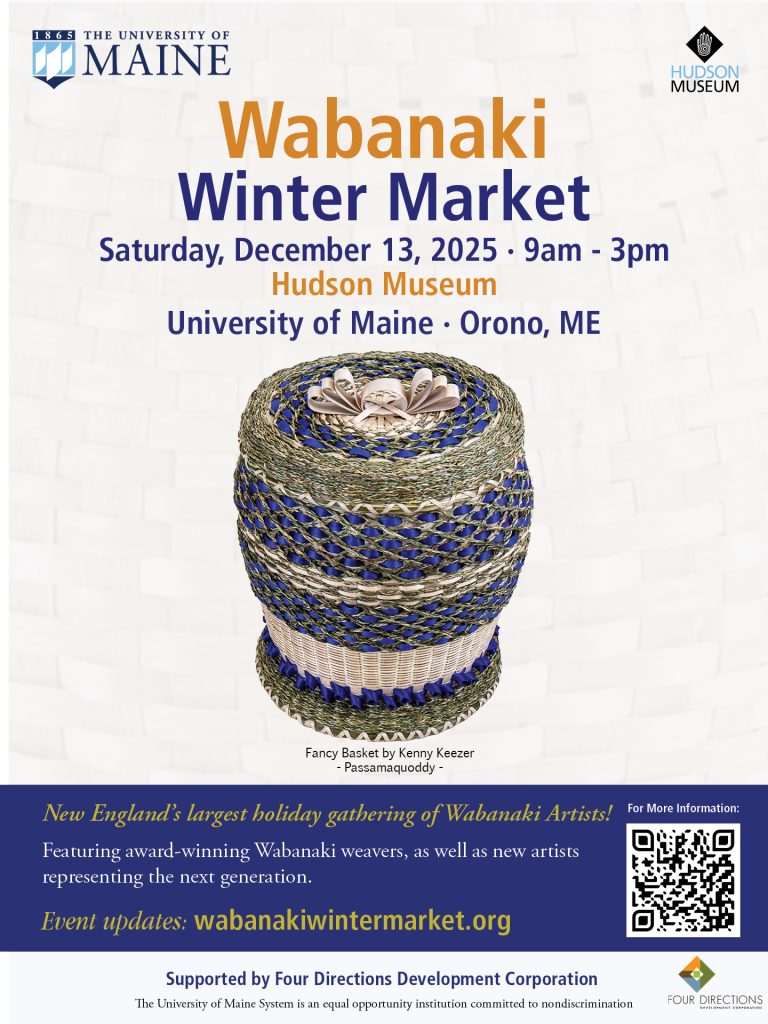 A promotional image for the 2025 Wabanaki Winter Market optimized for social media.