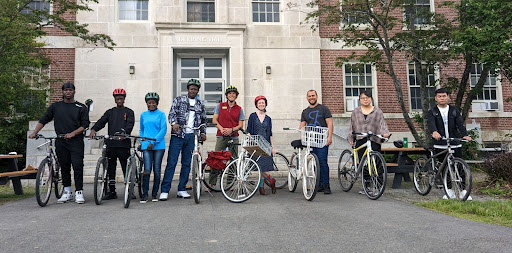 IEI students together with bikes