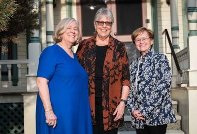 Presidents Ferrini-Mundy and Ensign with Dr. Julia Watkins (former AUBG president).