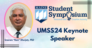 Announcement of UMSS24 Keynote Speaker featuring portrait of keynote