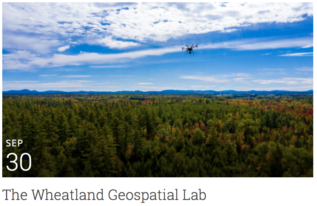 The Wheatland Geospatial Lab with forest photo