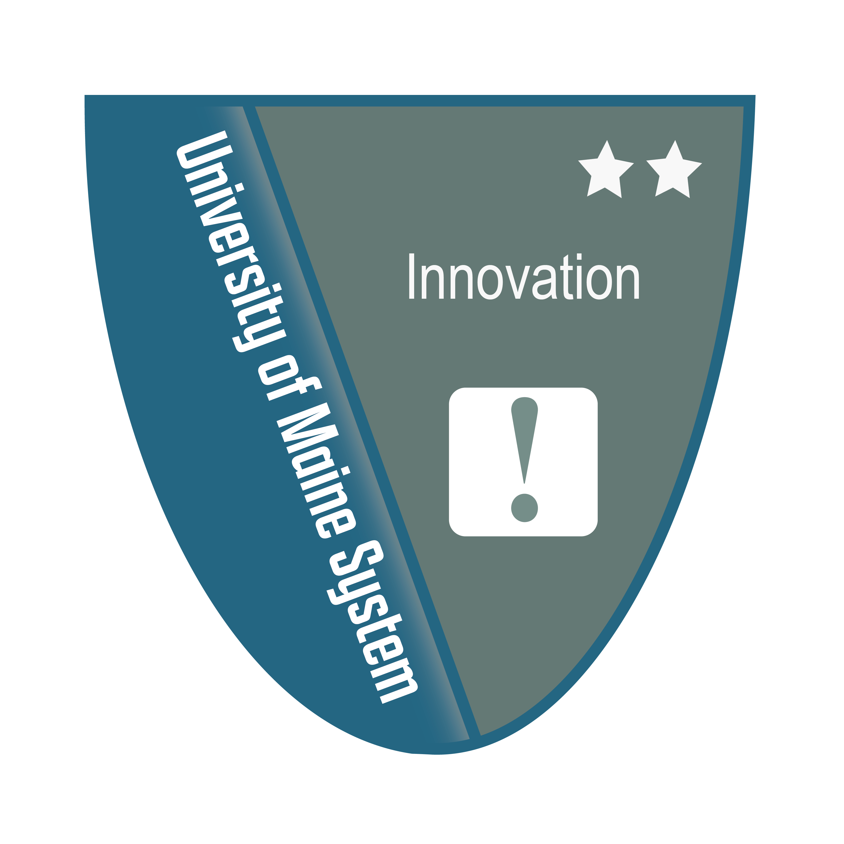 Badge icon with text: University of Maine System Innovation Level 2