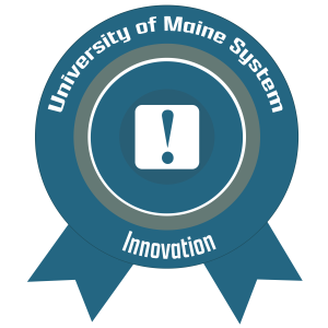 Ribbon icon with text: University of Maine System Innovation