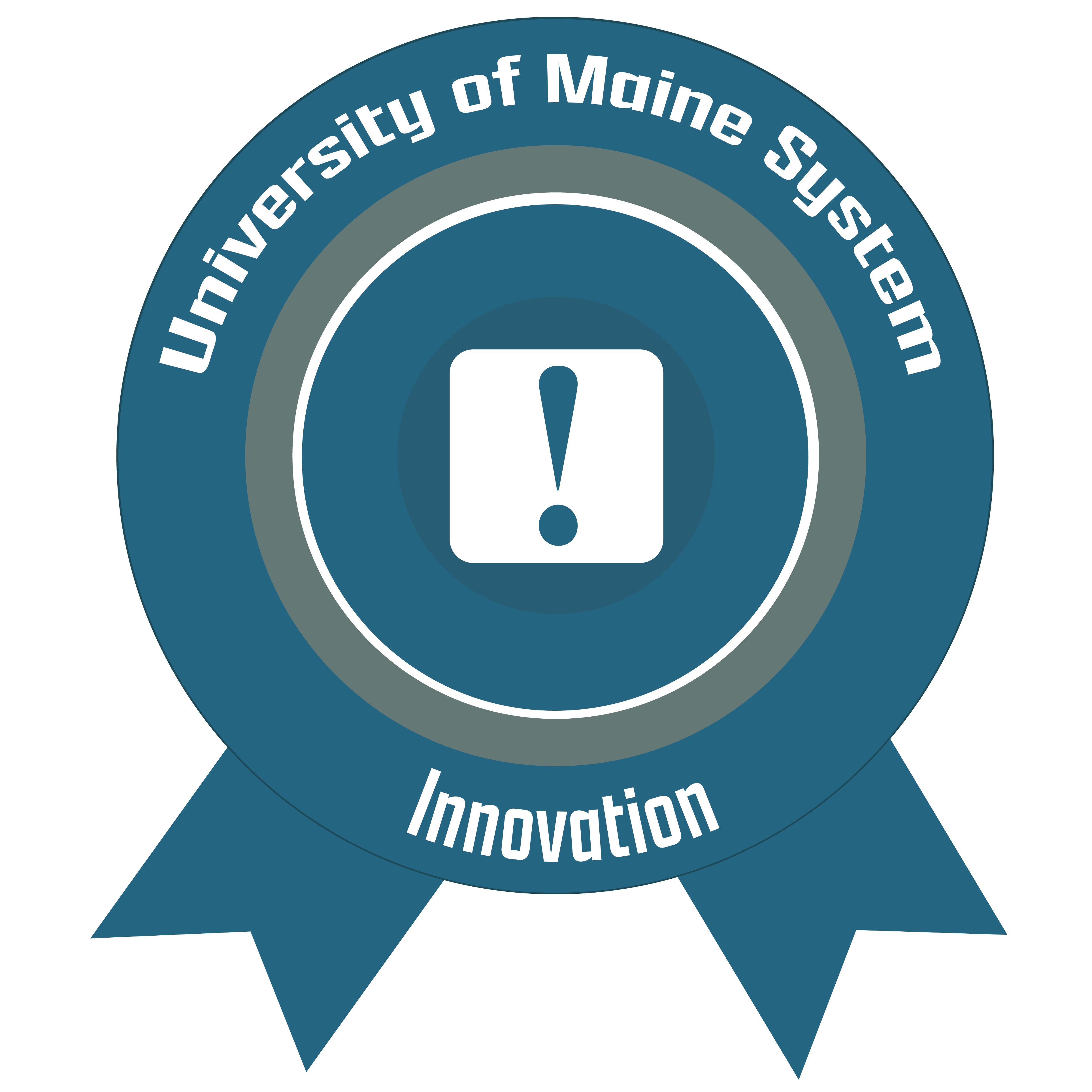 Ribbon icon with text: University of Maine System Innovation 
