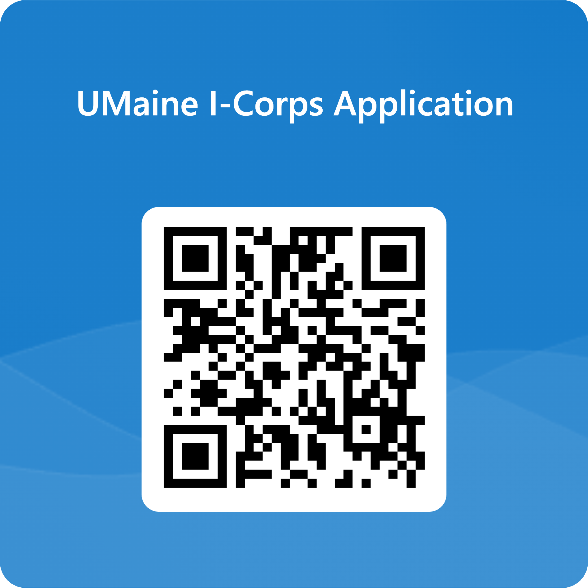 QR Code for UMaine I-Corps Application