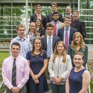 Group of people standing infront of Innovation building