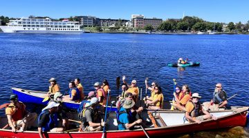 Students Kayaking on the Penobscot River