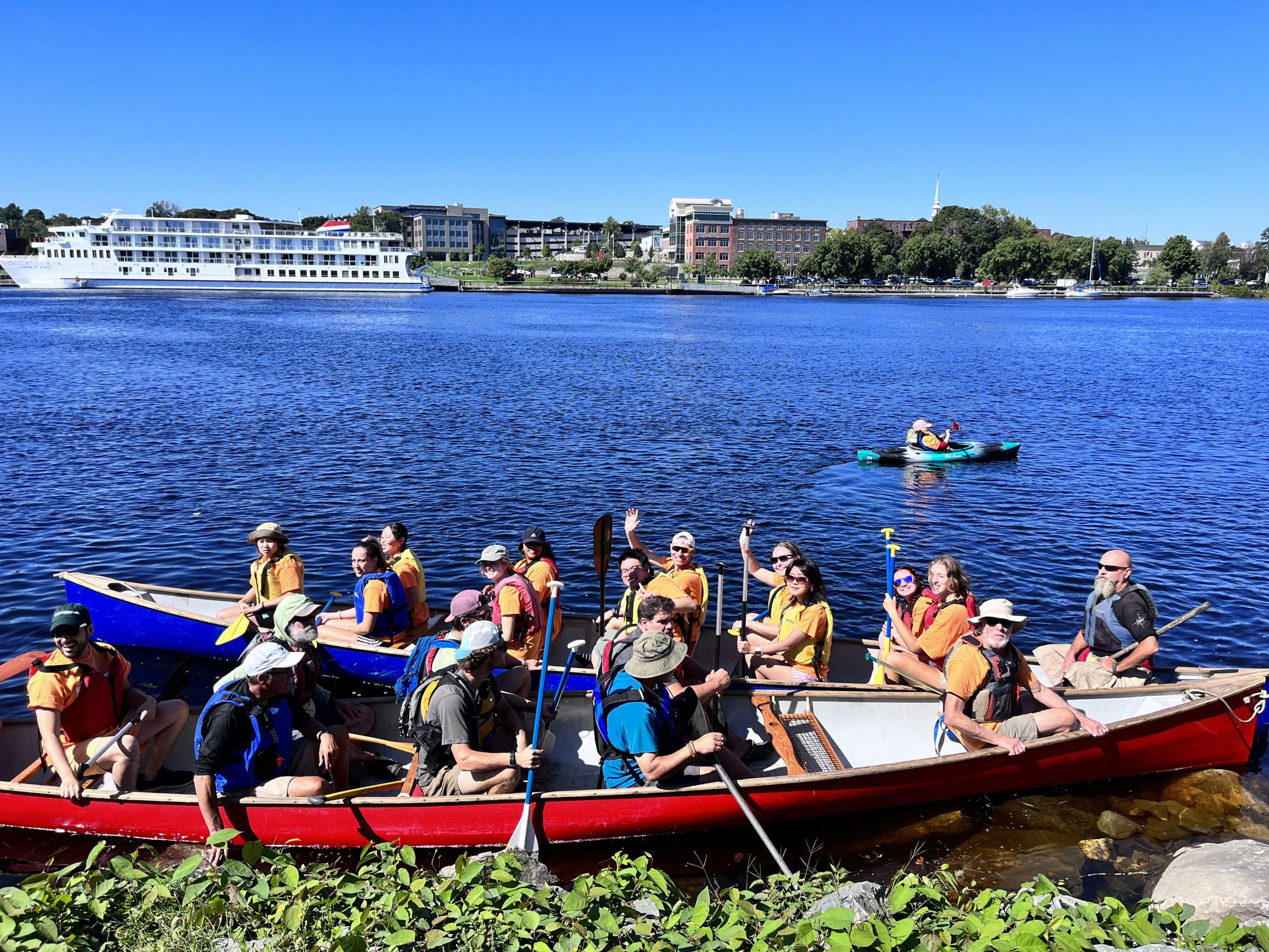 Students Kayaking on the Penobscot River