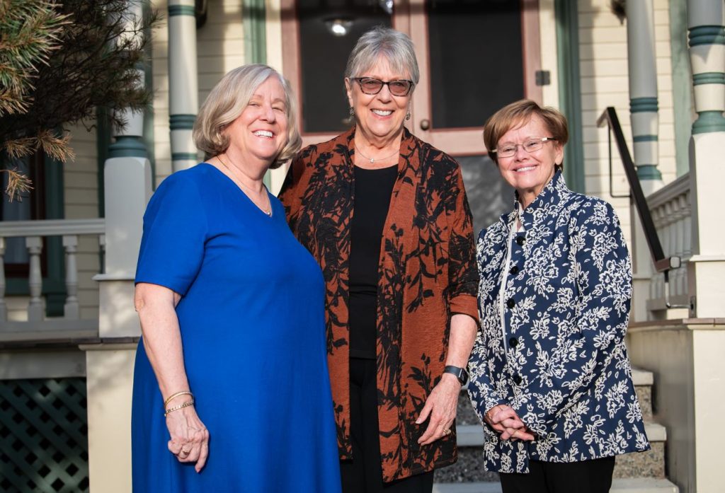 Presidents Ferrini-Mundy and Ensign with Dr. Julia Watkins (former AUBG president)