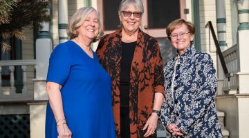 Presidents Ferrini-Mundy and Ensign with Dr. Julia Watkins (former AUBG president)