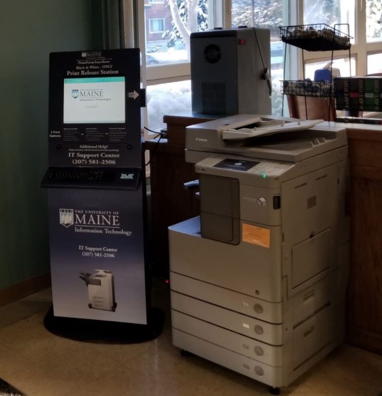 NEW UMaine Print Kiosks and PrintFromAnywhere Information Technology