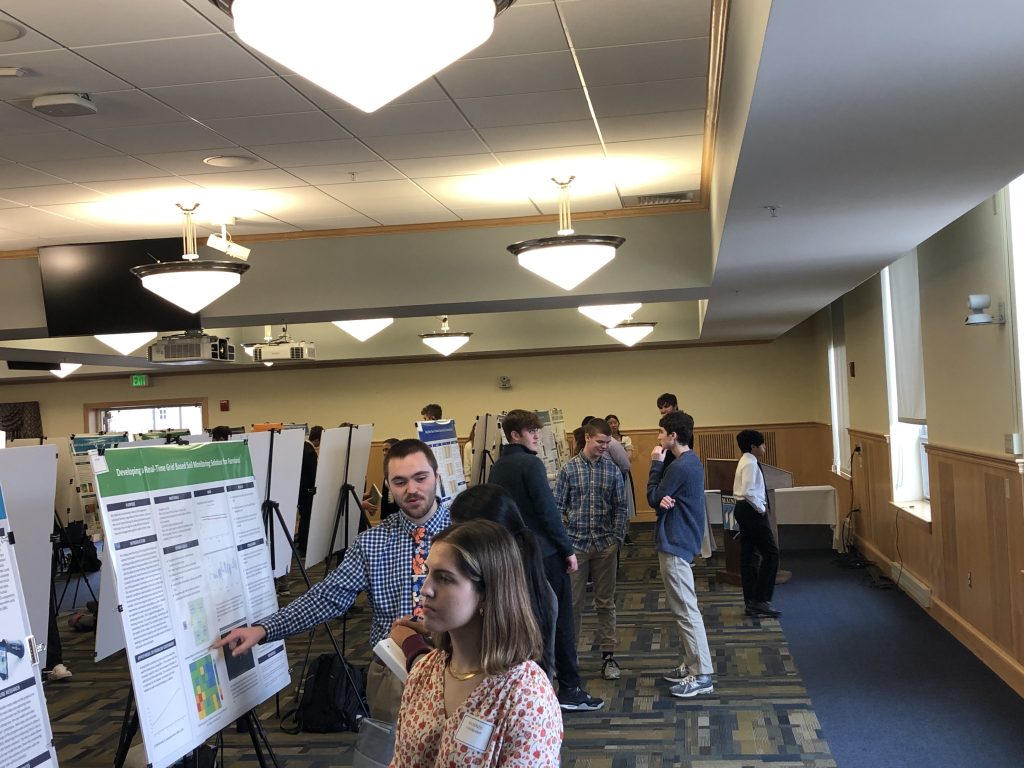 A photo of the crowd during poster presentations