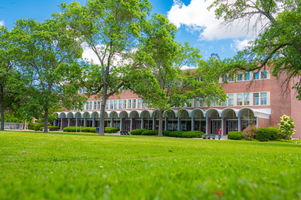 A photo of Williams Hall in the summer