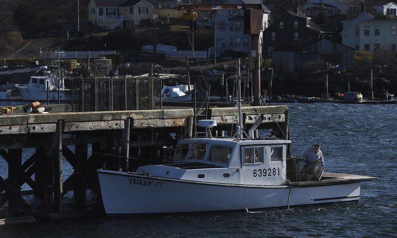 Lobster boat at a wharf