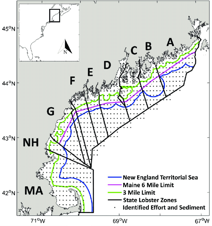 Maine Lobster Zone Councils map
