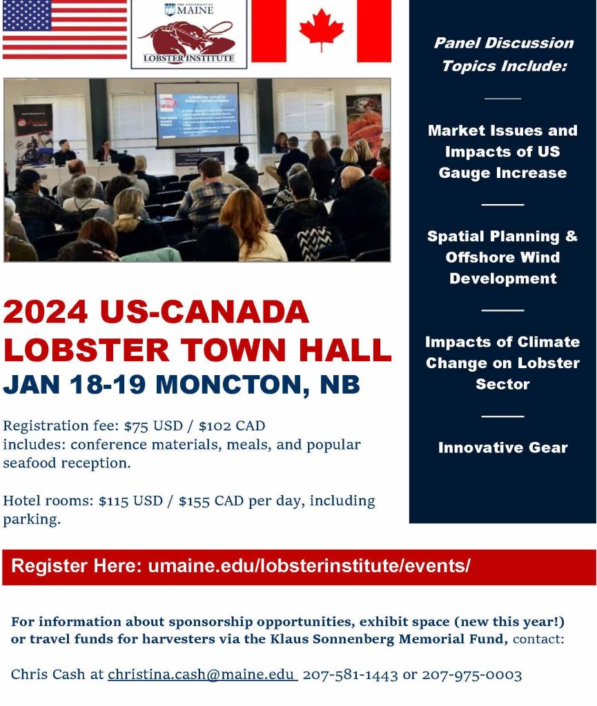 Flyer for U.S. - Canada Lobster Town Meeting