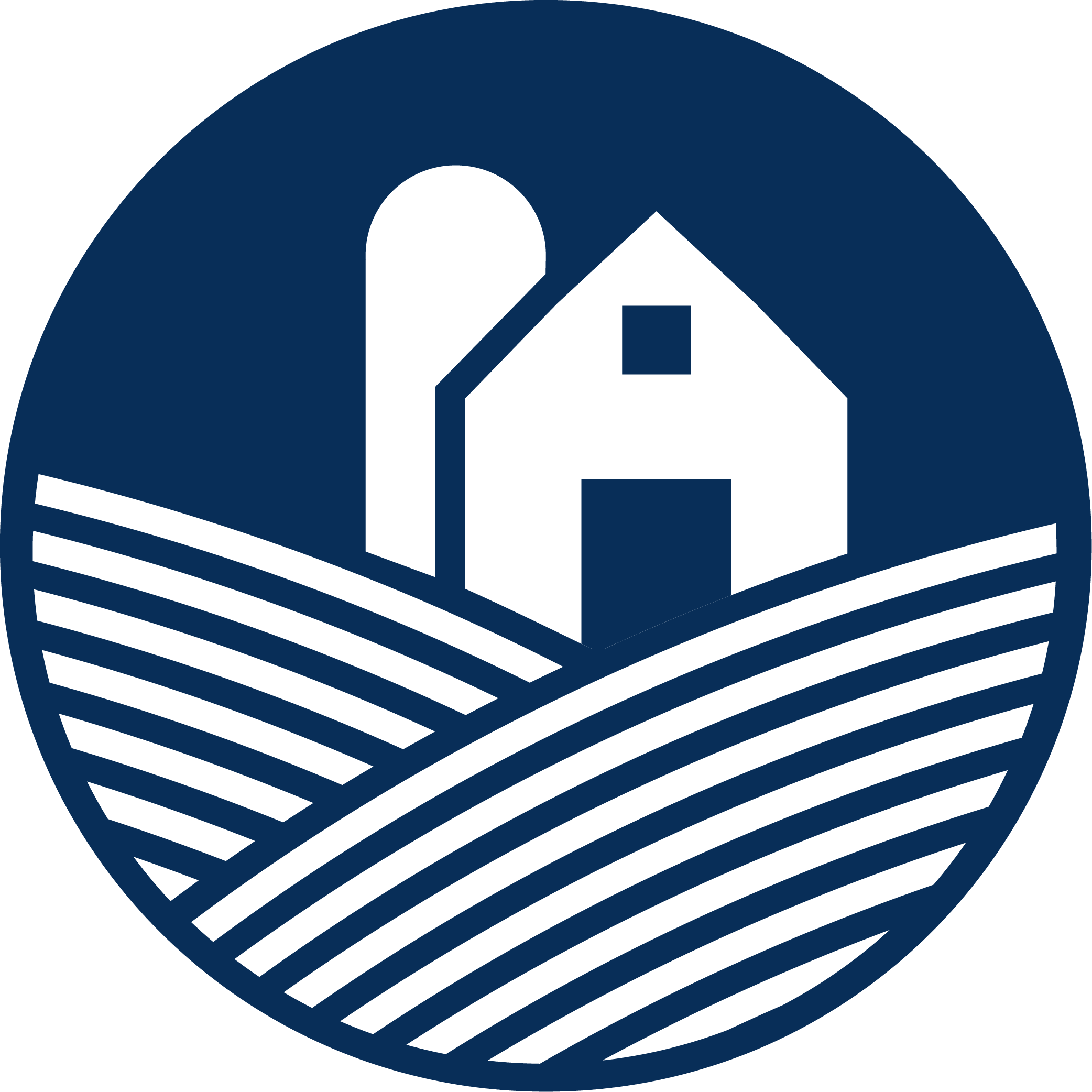 Icon with farm and fields