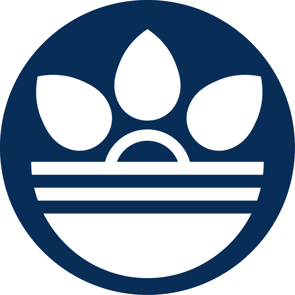 Icon with half circle with pedals and circle raising from it