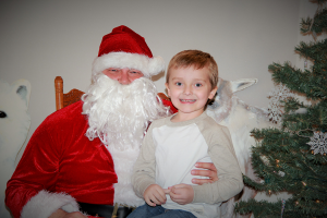 Boy with Santa