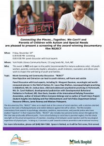 Flyer for film screening of "Reject"