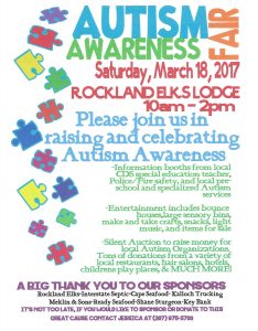 Flyer announcing March 18, 2017 Rockland Autism Awareness event