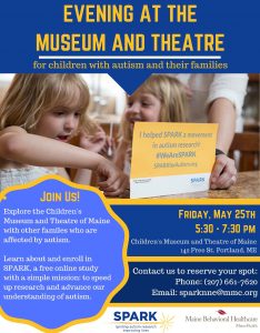 Info flyer for Evening at the Museum/ Children smiling