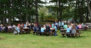 Families picnicing