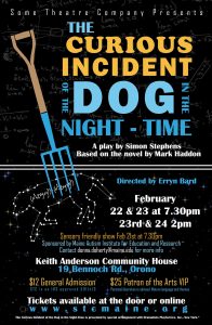 Info flyer for Curious Incident