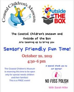 Info flyer with logo for Coastal Childrens Museum